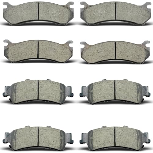 ALADICHE Ceramic Front Rear Brake Pads 8pcs Compatible with Chevy Astro Avalanche Silverado 1500 HD Suburban 1500 Tahoe, for GMC Safari Sierra 1500 HD Yukon/Yukon XL 1500 by ALADICHE - Used condition - US$33.85