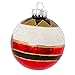 Kurt Adler Nutcracker Design Glass Ball Ornament, 80mm for Christmas