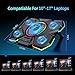 AIMIUZI Laptop Cooling Pad, Gaming Laptop Cooler with 5 Quiet Fans and LED Lights (One-Click Close), Laptop Fan Cooling Pad Fits 12-17 Inch Laptop, 7 Adjustable Height