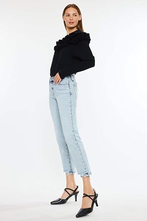 SALT TREE Kancan - Mid Rise Crop Straight Jean - Essential, KC20063M