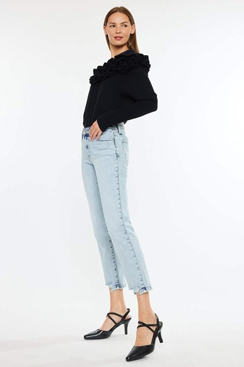 SALT TREE Kancan - Mid Rise Crop Straight Jean - Essential, KC20063M