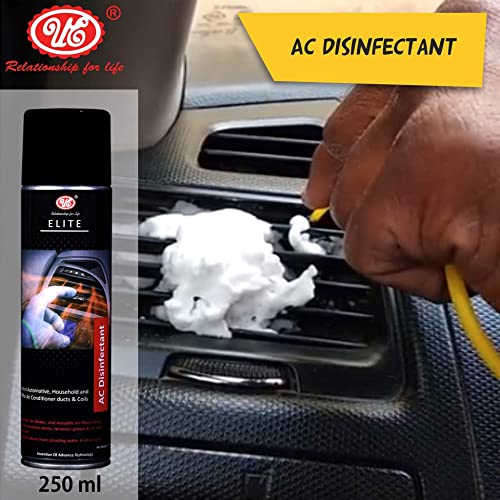 Image of UE Elite Air Conditioner Cleaner & AC Disinfectant Foaming Removes odour-causing contaminants, thick foaming formula effective cleaning -250 ML Suitable For Home, Car & Office
