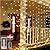 Indoor Led Window Curtain Copper String Lights 300 LED 8 Modes USB with Remote for Home Room Bedroom Wedding Party Christmas Window Wall Decorations,Room Decor(Warm White)