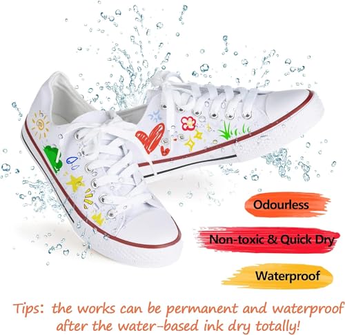 Image of Amitasha 24 Colors Acrylic Markers Paint Pen Set, Premium Acrylic Pens for Wood, Canvas, Stone, Rock Painting, Glass, Ceramic Surfaces, DIY Crafts Making Creative Art Supplies