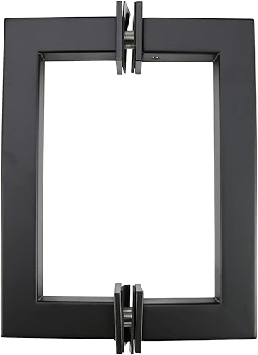 Tirador tubular de acero inoxidable de grado 304 para puerta de ducha (6 pulgadas, cuadrado, negro mate SSSP152B)