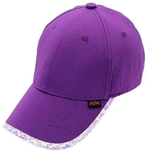Outfly Gorra de béisbol de algodón para mujer Tenis Running Cap Sport Sun Hat Morado Morado ( 6 3/4 / 7 1/8