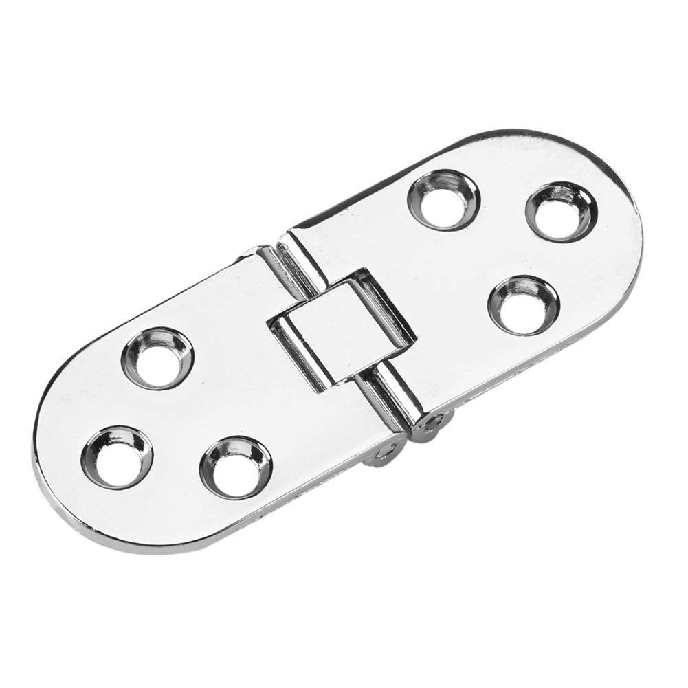 Fdit Silver 80 * 30Mm Table Door Desk Window Hinge Zinc Alloy Metal Round Sewing Machine Folding Table Furniture Flip Tray Hinge(Silver)