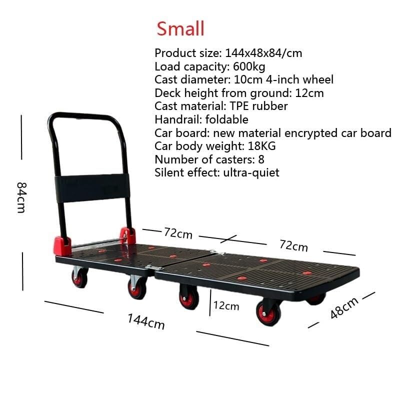 Carretilla plegable de plataforma plana Heavy Duty miniatura 2
