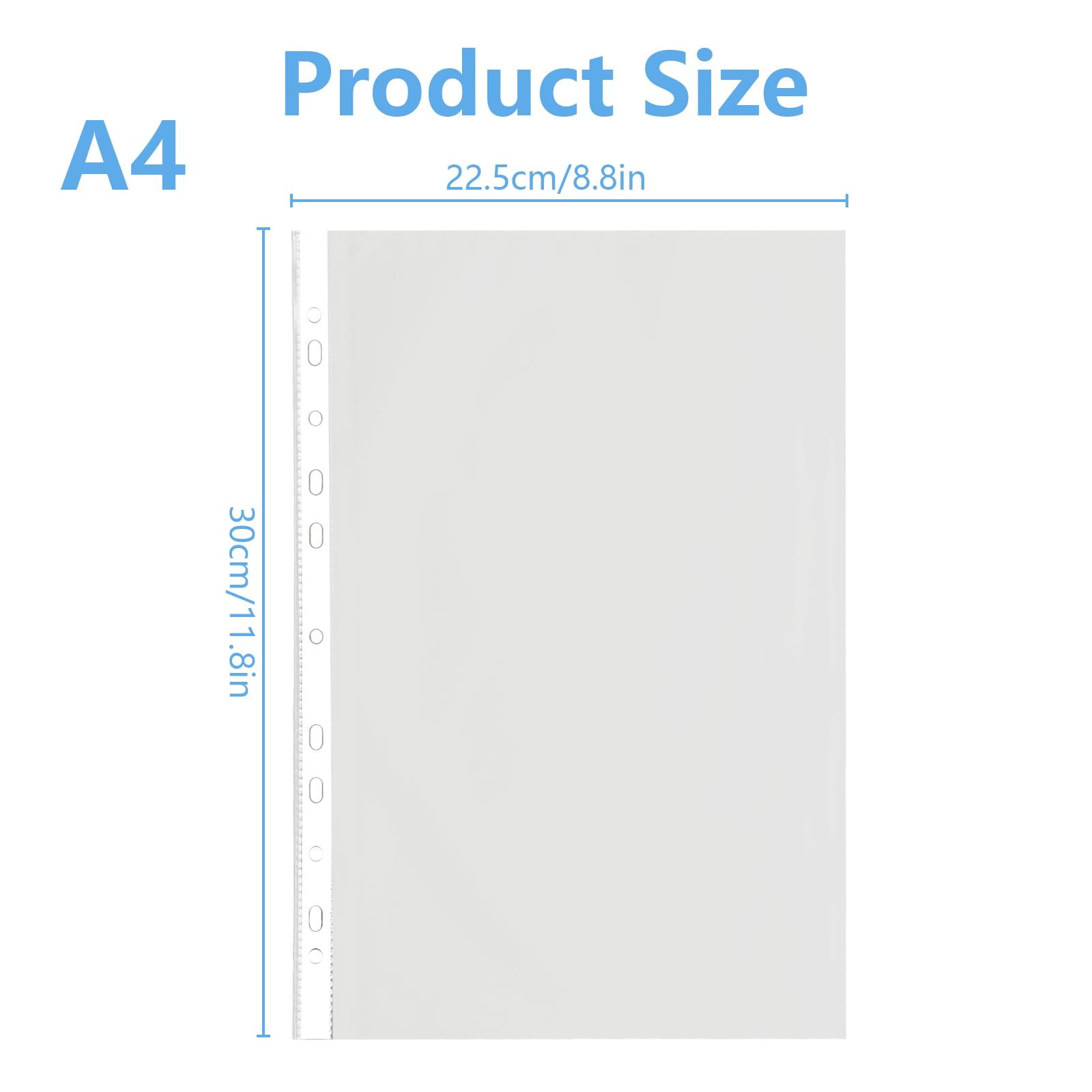CYEER 400 Buste per Brochure A4, Extra Forti, 0,05 mm, Trasparenti, Robuste