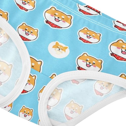Joisal Cute Dog Faces Blue Girls Underwear Toddler 2t Cotton Panties for Girl Durable Kids Briefs Undies4