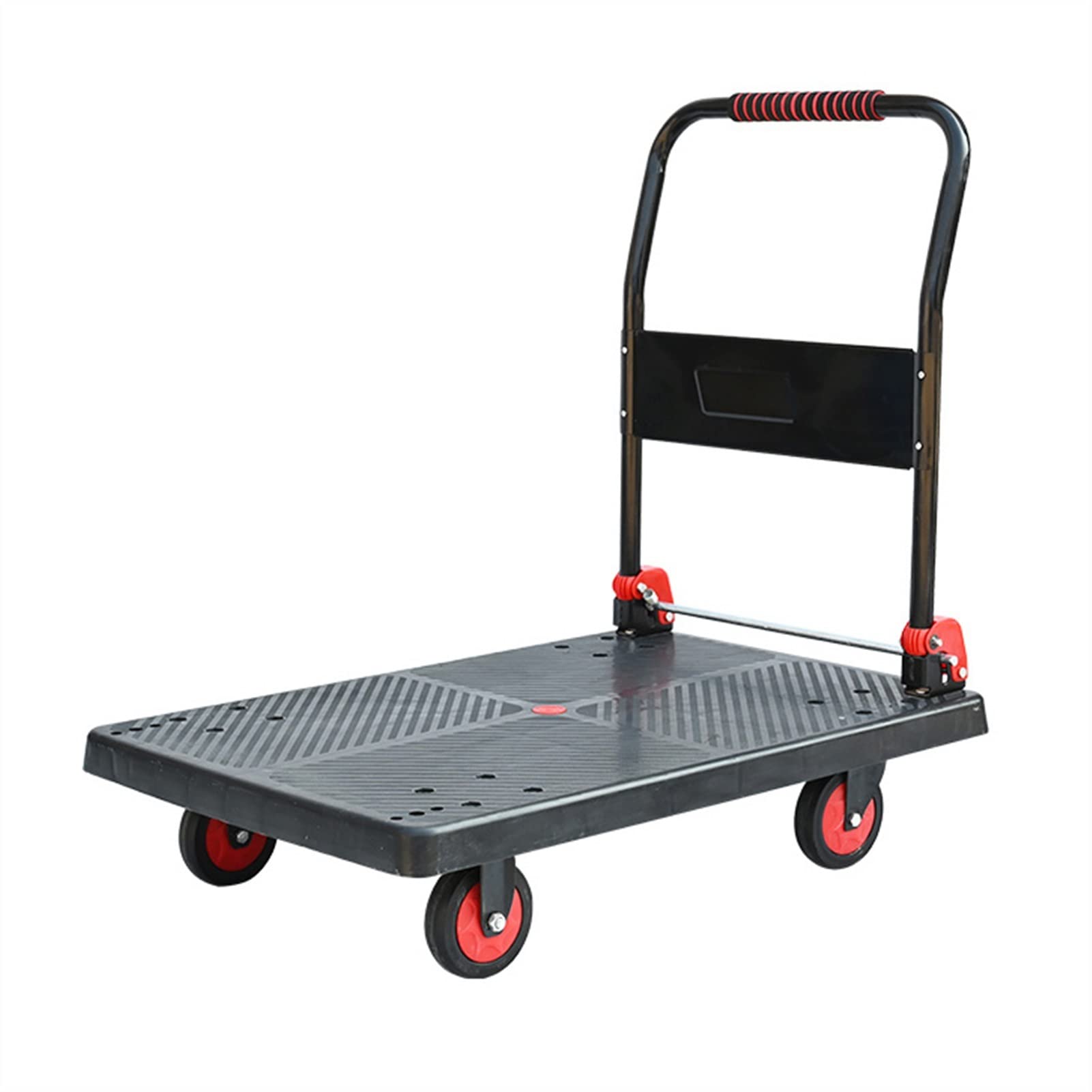 HeavyDu - Carro de plataforma plegable de 300 kg, ruedas silenciosas, portátil, para transporte de almacén, 73 x 47 x 84 cm, perfecto para mover y transportar mercancías de manera eficiente