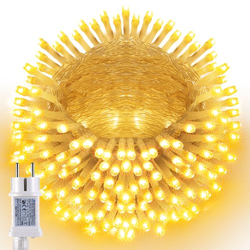 Joomer Lichterkette Außen 100LED, 10M Weihnachtsbaum Lichterkette Strombetrieben mit Timer, 8 Modi Wasserdicht Weihnachtsbeleuchtung Innen Transparent Kabel für Outdoor Party Garten Hochzeit,Warmweiß Joomer Lichterkette Außen 100LED, 10M Weihnachtsbaum Lichterkette Strombetrieben mit Timer, 8 Modi Wasserdicht Weihnachtsbeleuchtung Innen Transparent Kabel für Outdoor Party Garten Hochzeit,Warmweiß