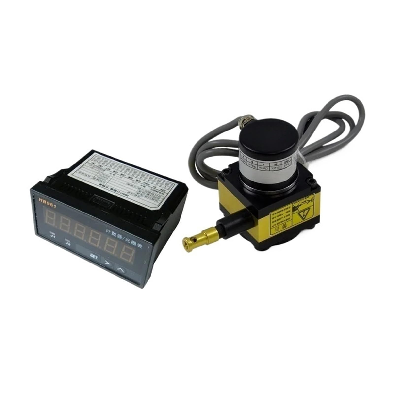 MXXDMOPD Length Measuring Counter Meter with 6 Digit Indicator Wheel Encoder Draw Wire Displacement Sensor(CESI-S1000)