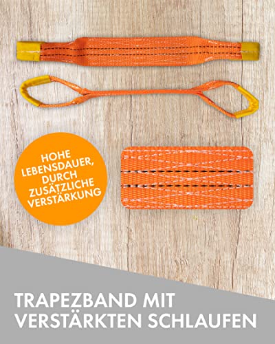 SHZ - 4X Spanngurte Autotransport 50 mm - Zurrgurt - Reifengurt mit Spitzhaken - Autotransportgurt - Zurrkapazität LC 2000 daN (direkt)/ 4000 daN (28) - Made in Germany