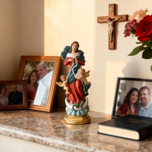 Estatua Virgen Desatanudos 8.5 Pulgadas Resina miniatura 5