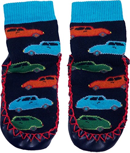 Konfetti Crazy Cars Slipper Sock Swedish Moccasin3