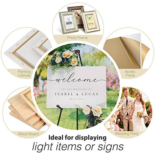 63" Display Easel Stand For Wedding Sign&Poster Easel,Folding Art Easel Floor Adjustable Metal Poster Easel,Instant Tripod Easel For Display Painting Wedding Shower Poster Easel, Black, 1Pack, Vaiigo #TOP1