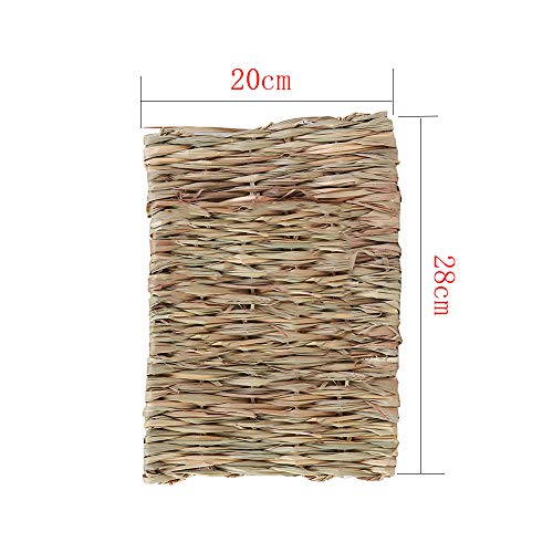 inherited 2 stuks 28 x 20 cm kleine dieren grasmat, grasmat gras, natuurlijk handgeweven grasmat veilig en eetbaar voor… - Image 3