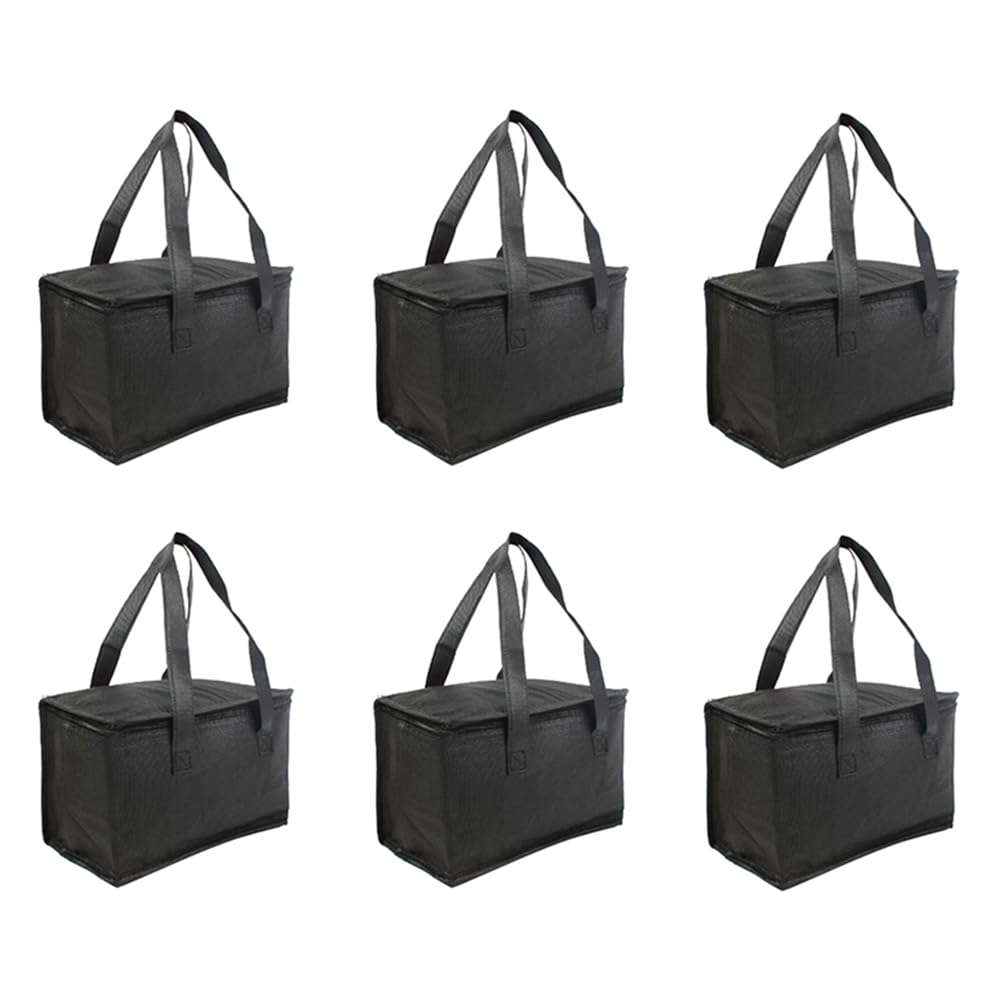 Vjsujehgy 6PCS Portable Lunch Insulated Bag Beer Delivery Bag, Foldable Thermal Picnic Bag Foldable Thermal Picnic Bag Cold Food Warm-Keeping Bag