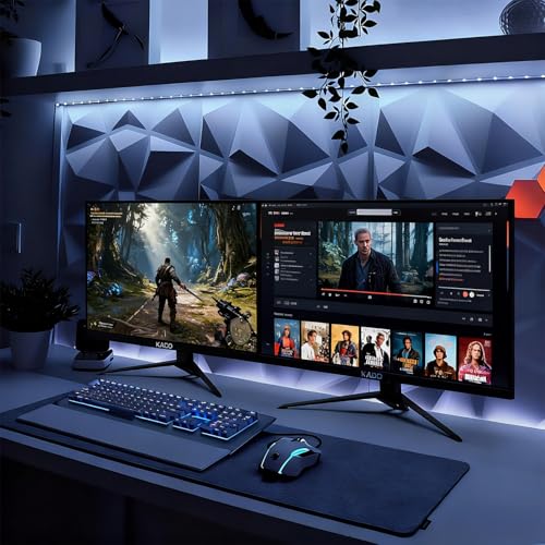 Image of Kado 2-Pack 27 inch 165Hz 1ms 1920x1080 Flat Screen Computer Monitor | DisplayPort HDMI Parallel Gaming AMD FreeSync Premium Panoramic, Dual Monitor Setup VESA Mount Built-in Speakers