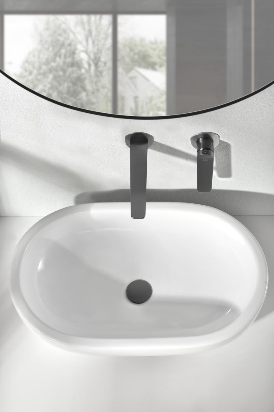 IMEX GLN047/BGM NÁPOLES Monomando Empotrado Lavabo Black Gun Metal