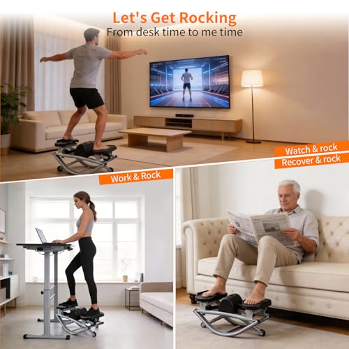 Image of The Rock Stepper Machine with Resistance Bands-Side to Side Stepper for Exercise at Home,3D Rocking Stepper for Hip Mobility&Posture Correction,Low-Impact Full Body Workout with Digital Monitor