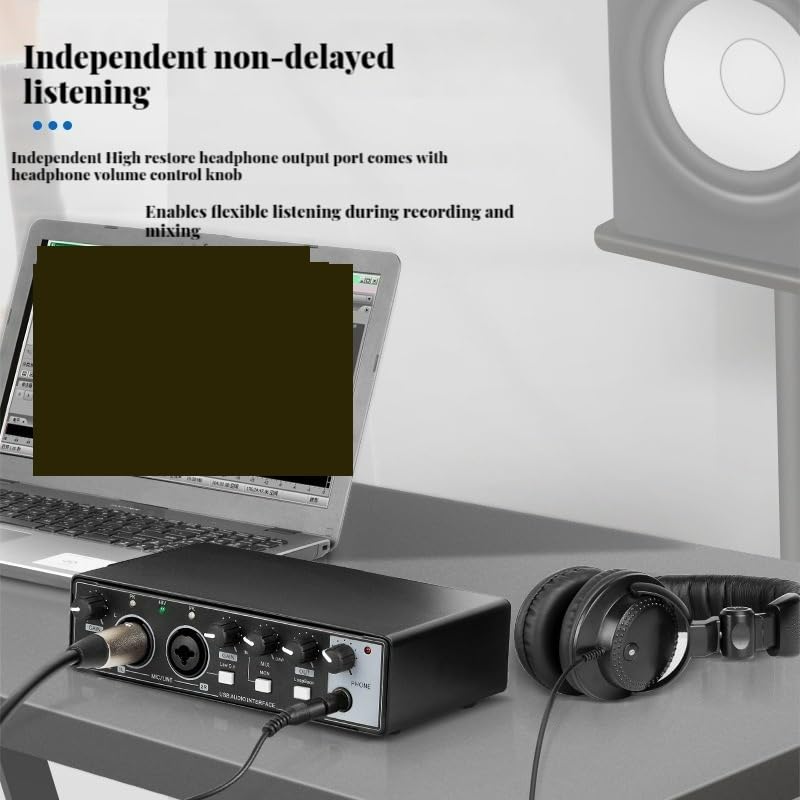 Enregistrement de Guitare Carte Son USB Externe Interface Audio spéciale,Compatibilité Universelle