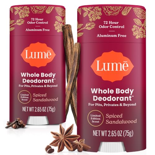 Image of Lume Whole Body Deodorant - Solid Stick - 2.6 oz, 2 pk (Spiced Sandalwood)