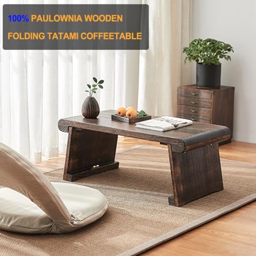 Table basse simple pliable marron 100x40x37cm pour thé et sol - 5