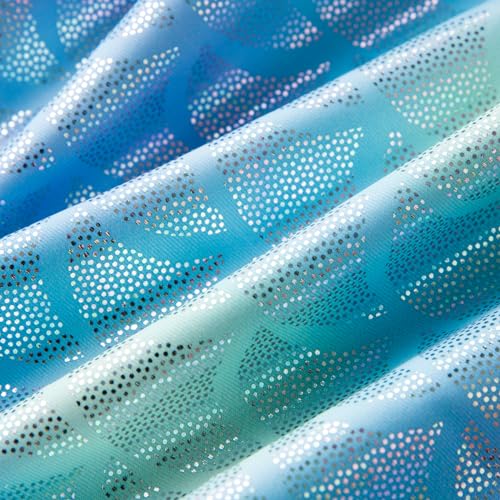 Image of Girl's One Piece Adjustable Phantom Shining Fish Scale Swimsuit
