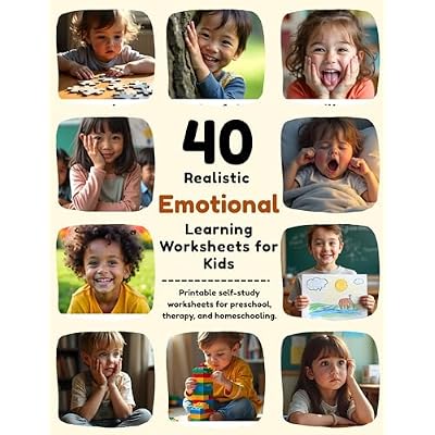 40 Realistic Emotions Flashcard for Kids Ages 3&ndash;8