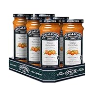 St. Dalfour Orange Marmalade Fruit Spread - 10oz - 100% from Fruit, No Artificial Ingredients, Non-GMO, No Cane Sugars, All Natural - Pack of 6