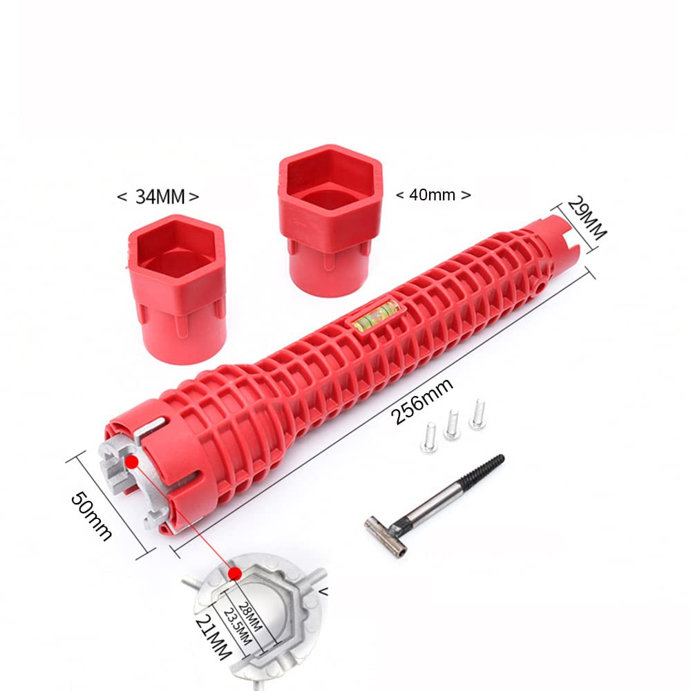 Duories Sink Key Tap Wrench Multifunctional Tap Sink Installer Key Plumbing Tools for Kitchen Bathroom Toilet Bowl Water Pipe Sanitary Repair Tools - Image 4