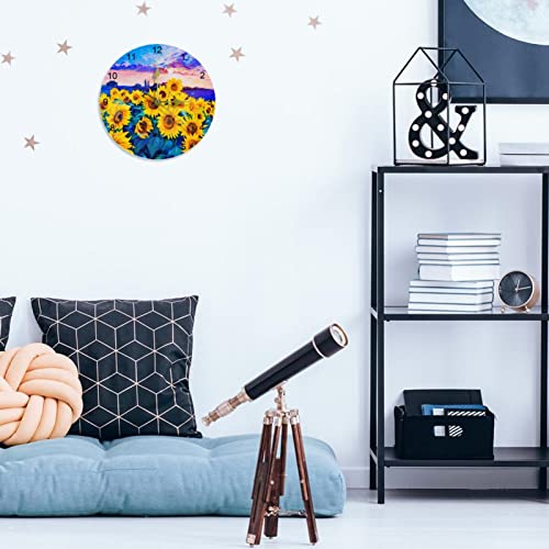 Horloge murale à quartz sans tic-tac avec grands chiffres arabes - 6