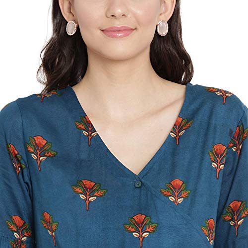 Image of Mine4Nine Women's Rayon Wrap Maxi Casual Dress