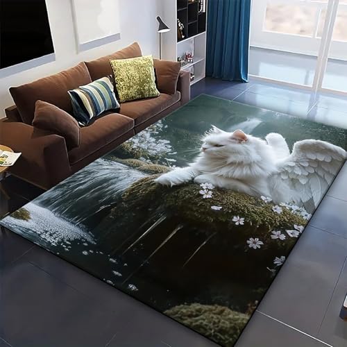 Paillasson de décoration intérieure chat en impression 3D géant - 3