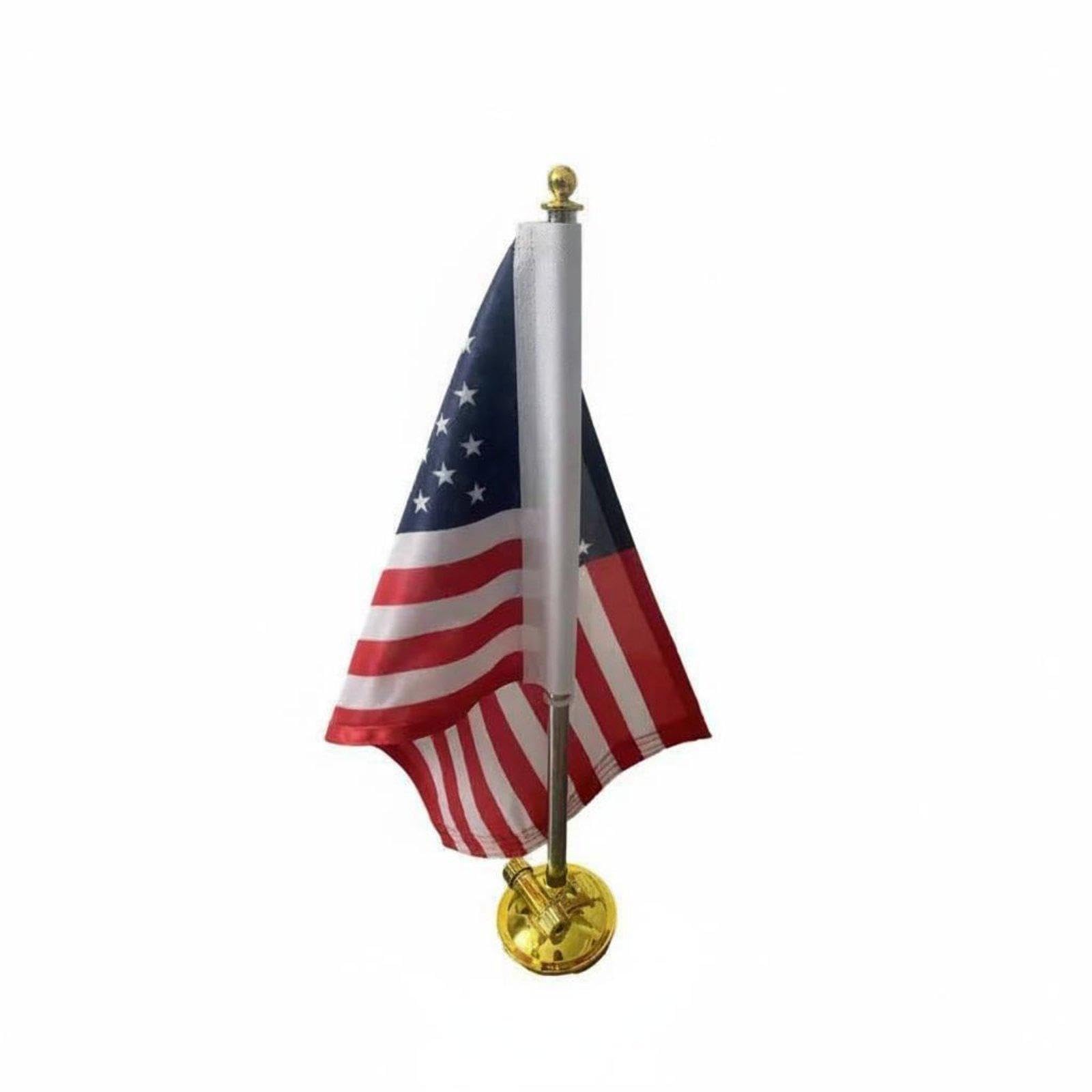 Suction Cup Car Flag Mount Adjustable Angle Vehicle Flag Pole Kit Easy Installation for Patriotic SuDurable Fabricorters, Veterans, Processions Gold-image-35