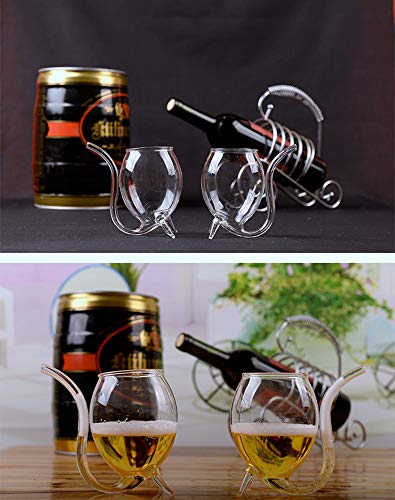 Hvanam Vampire Wine Glass Cup With Built-In Straw Creative Fancy Fun Cocktail Glasses For Juice, Wine (300Ml/10Oz) - 2 Pack #TOP4