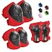 Wemfg Kids Protective Gear Set Knee Pads for Kids 2-8 Years Toddler Knee and Elbow Pads with Wrist Guards 3 in 1 for Skating Cycling Bike Rollerblading Scooter(Red)