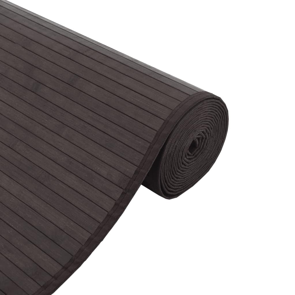 Tappeto Quadrato Marrone Scuro 100x100 cm in Bambù Zerbino Ingresso Interno Tappeto Salotto Moderno Tappeto Soggiorno Tappeto Passatoia Cucina per Sala Studio Camera Da Letto Sala Da Pranzo Soggiorno