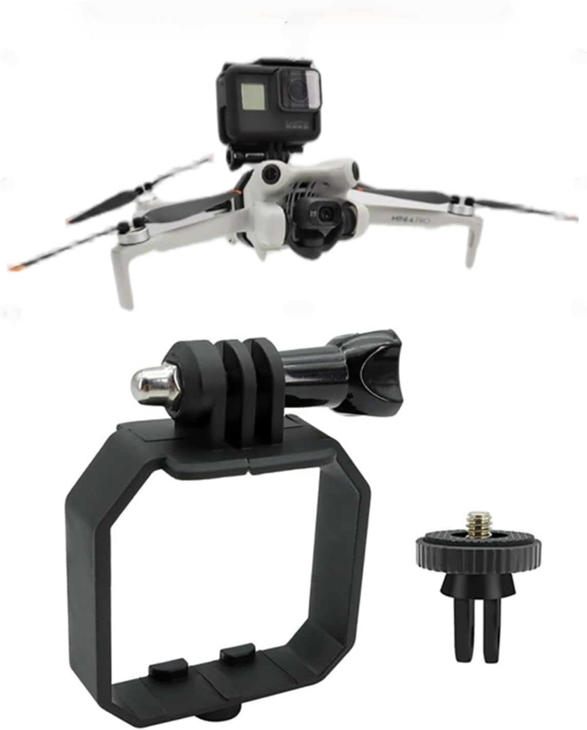 MotuTech Support Fixation de Camera d'action pour DJI Air 3 Drone pour GoPro Hero 12 11 10 9 8 7 / Insta360 One X3 X2 GO3 Kit d'Extension Montage Supérieur