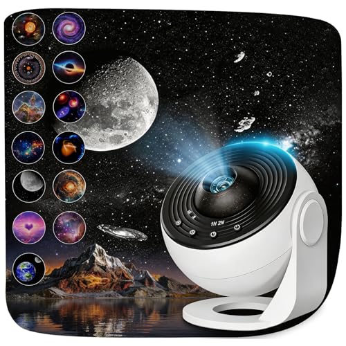 Pro Galaxy Projector, 13 in 1 Planetarium Star Projector for Bedroom Decor, 360° Rotating Nebula Projector Lamp, Timmer Starry Night Light Sleep Projector for Kids,Ceiling,Room Decoration,Gifts