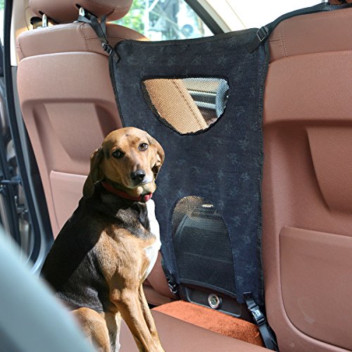 Pet Net Barrier,Petbob Dog Car Barrier Seat Mesh Obstacle,Oxford Cloth Dog Backseat Barrier Adjustable Divider to Keep Driver Safety, Easy to Install for Car,Minivan(Black)