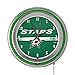 Trademark Global NHL Chrome Double Rung Neon Clock - Dallas Stars