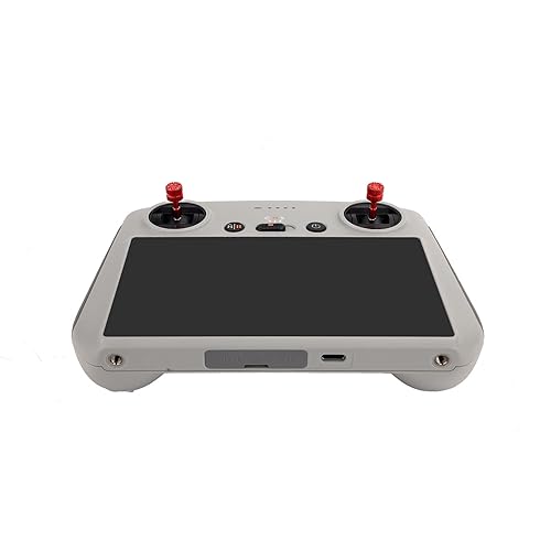 Miniatura 2 de Mini 3 Pro Controller Stick para DJI RC, 2 piezas de repuesto de palanca remota de aleación de aluminiojoystickstick (rojo)