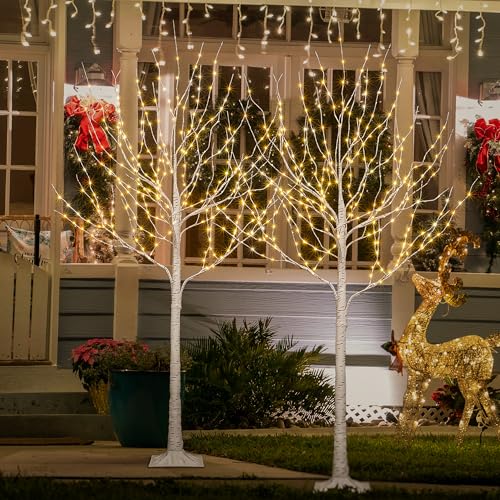 Lightshare-Lighted-Birch-Twig-Tree-with-Fairy-Lights-2-Sets-6FT-642-LED-Lights-for-Indoor-Outdoor-Home-Christmas-Holiday-Decoration Lightshare Lighted Birch Twig Tree with Fairy Lights 2 Sets 6FT 642 LED Lights for Indoor Outdoor Home Christmas Holiday Decoration