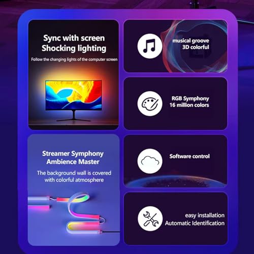 Tira de LED RGB USB para PC y TV 24 pulgadas Asixxsix miniatura 4