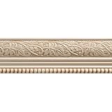 1825-4FTWHW Unfinished White Hardwood Leaf & Ball Chair Rail Moulding