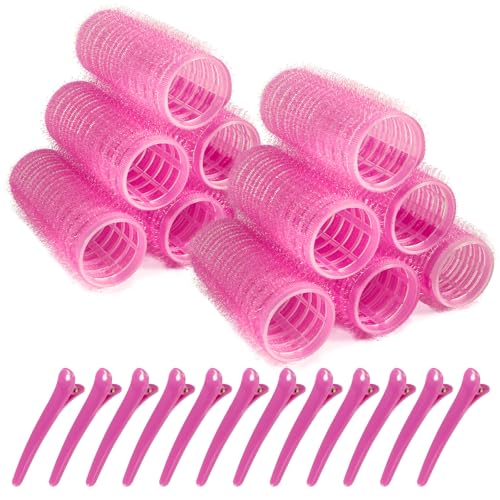 Hair Rollers, 12 Pack Hair Curler Small Hair Rollers for Women, Self Grip Hair Roller with Clips...