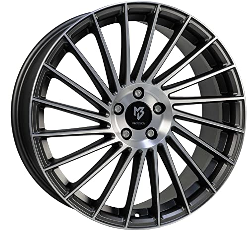 Foro centrale: 56,1 Cerchi MB Design VR3 7.5Jx18 ET45 5x100 Mattgrau poliert compatibile con Subaru BRZ Forester Impreza Legacy Outback XV